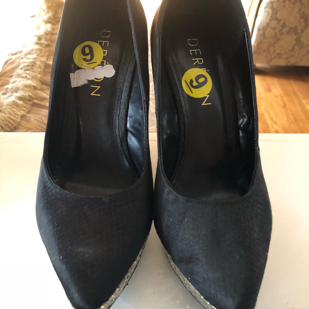 Black Wedge Heel Evening Pump